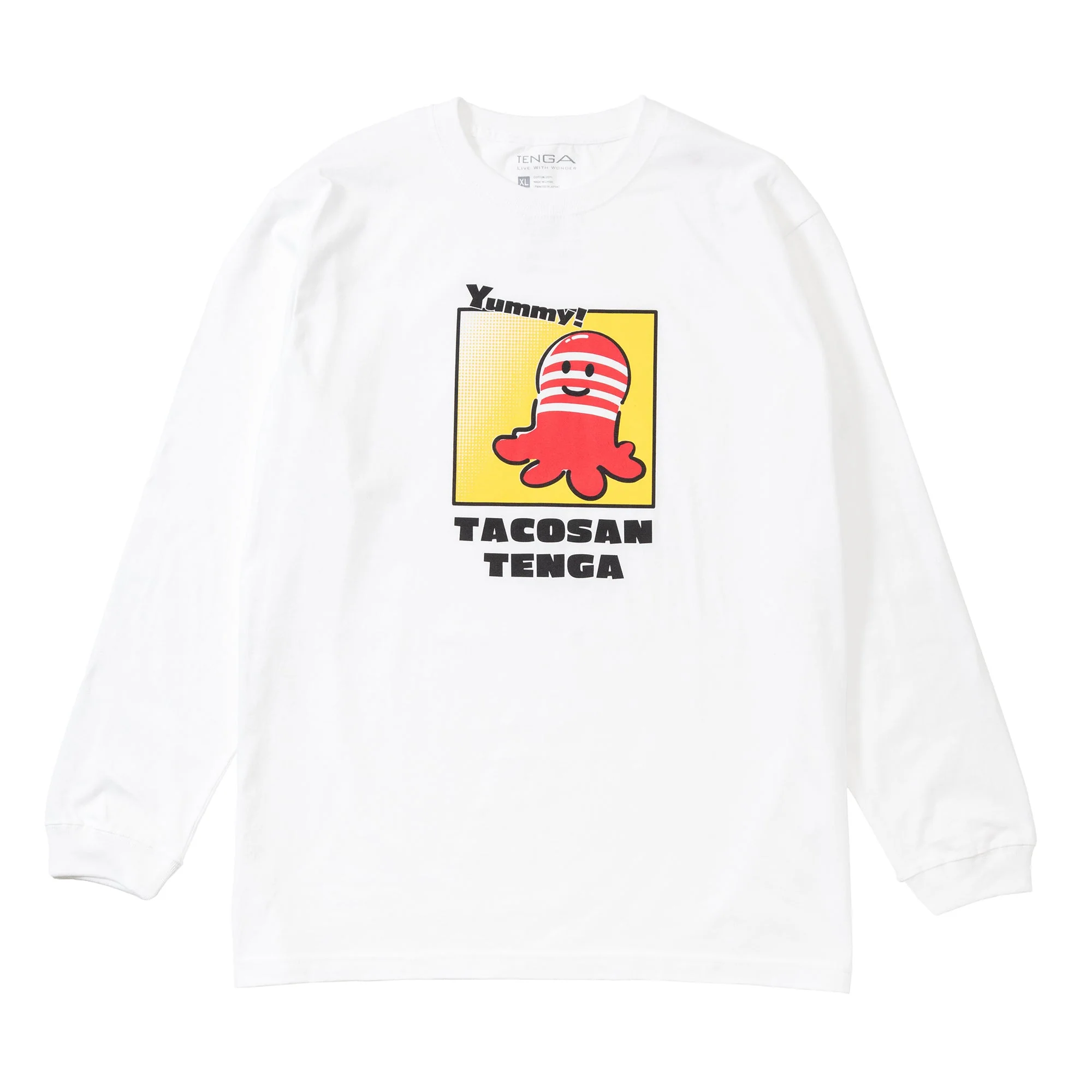 356-long-sleeve-unisex-tacosan-tenga-t-shirt-1.webp Long-Sleeve Unisex Tacosan TENGA T-shirt